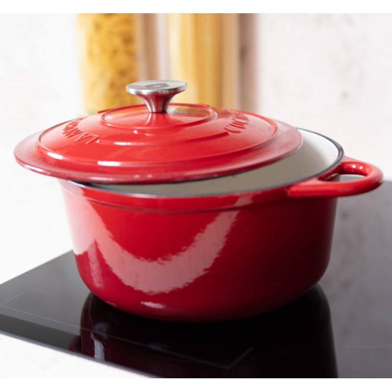 Garnek żeliwny emaliowany La Nordica, Okrągły, Ф24 | Garnek żeliwny |  |