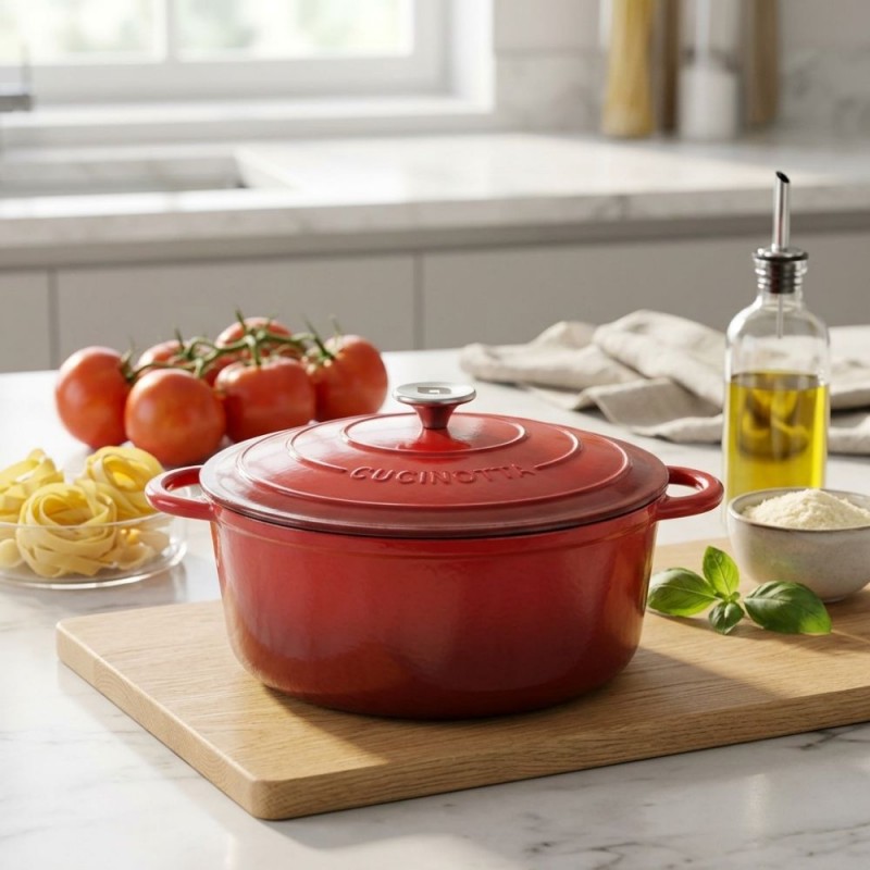 Garnek żeliwny emaliowany La Nordica, Okrągły, Ф24 - Porównanie produktów