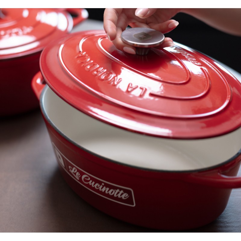 Garnek żeliwny emaliowany La Nordica, Owalny, Ф33 | Garnek żeliwny |  |