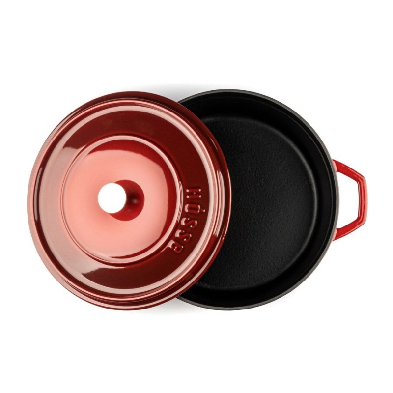 Głęboki garnek żeliwny Hosse, Rubin, Ф28 | Garnek żeliwny |  |