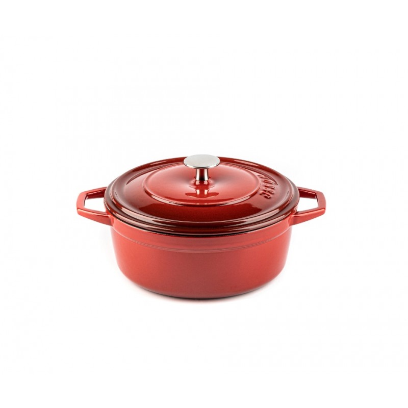 Głęboki garnek żeliwny Solagio, Rubin, Ф12 - 