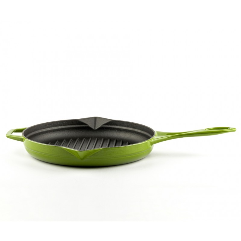 Patelnia grillowa żeliwna emaliowana Hosse, Bamboo, Ф28cm | Patelnia grillowa żeliwna | Patelnia żeliwna |
