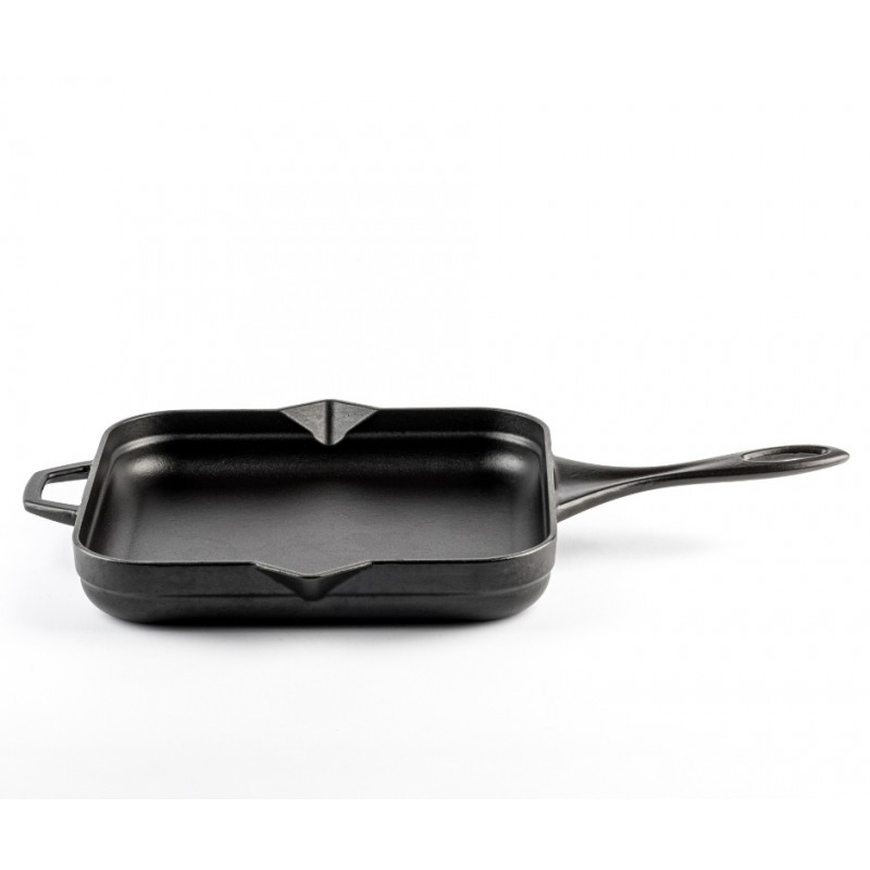 Patelnia żeliwna emaliowana Hosse, Black Onyx, 28x28cm | Płaska patelnia żeliwna | Patelnia żeliwna |