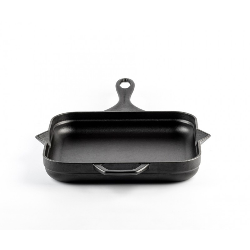 Patelnia żeliwna emaliowana Hosse, Black Onyx, 28x28cm | Płaska patelnia żeliwna | Patelnia żeliwna |