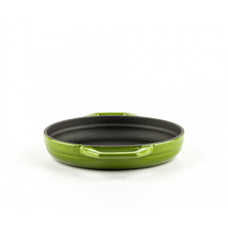 Patelnia żeliwna z dwoma uchwytami emaliowana Hosse, Bamboo, Ф16cm | Płaska patelnia żeliwna | Patelnia żeliwna |