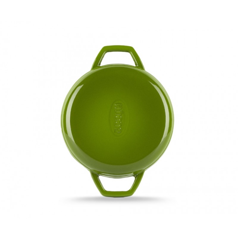 Patelnia żeliwna z dwoma uchwytami emaliowana Hosse, Bamboo, Ф16cm | Płaska patelnia żeliwna | Patelnia żeliwna |