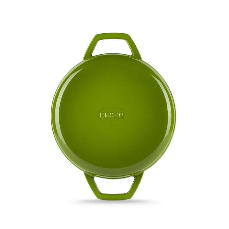 Patelnia żeliwna z dwoma uchwytami emaliowana Hosse, Bamboo, Ф22cm | Płaska patelnia żeliwna | Patelnia żeliwna |