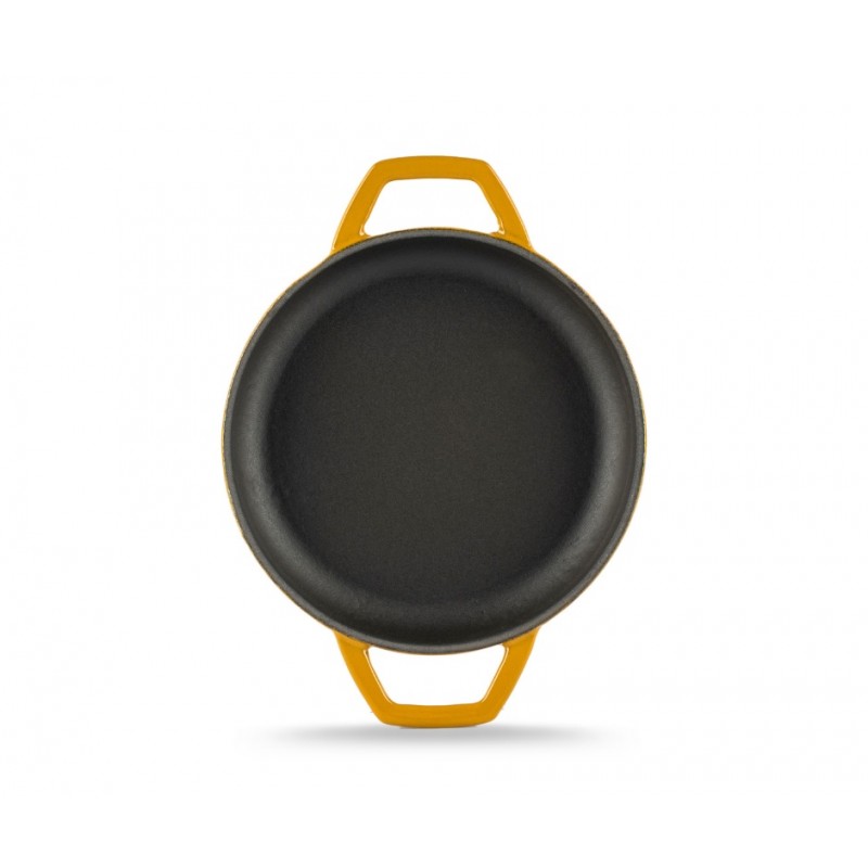 Patelnia żeliwna z dwoma uchwytami emaliowana Hosse, Dijon, Ф16cm | Płaska patelnia żeliwna | Patelnia żeliwna |