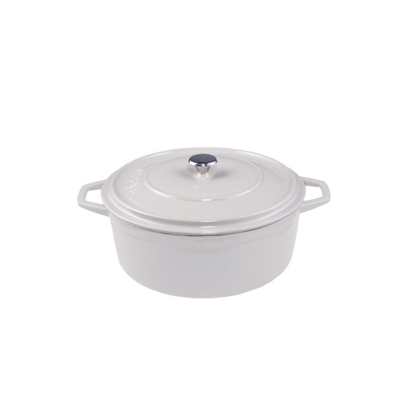 Głęboki garnek żeliwny Solagio, Ivory, Ф12 - 