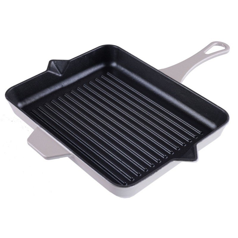 Patelnia grillowa żeliwna emaliowana Solagio, Ivory, 26x32cm - Porównanie produktów