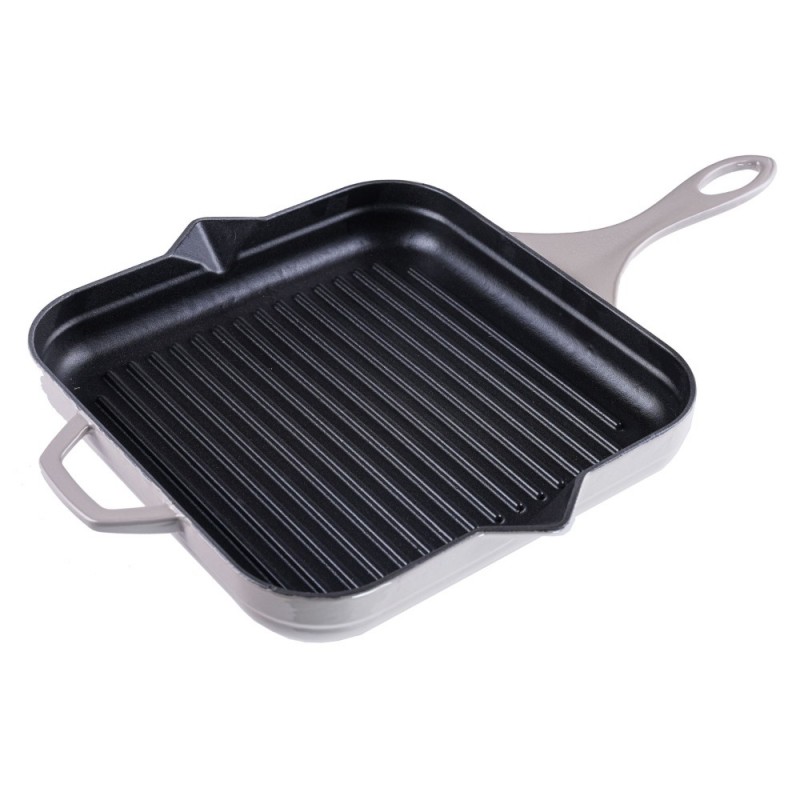 Patelnia grillowa żeliwna emaliowana Solagio, Ivory, 28x28cm - Porównanie produktów